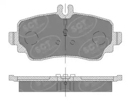 SCT GERMANY sp411pr -  Комплект тормозных колодок, дисковый тормоз